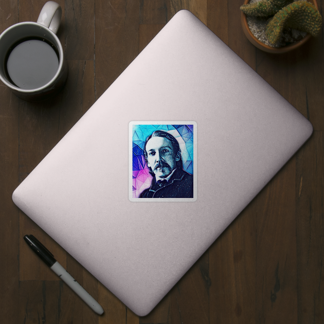 Robert Louis Stevenson Snowy Portrait | Robert Louis Stevenson Artwork 8 by JustLit